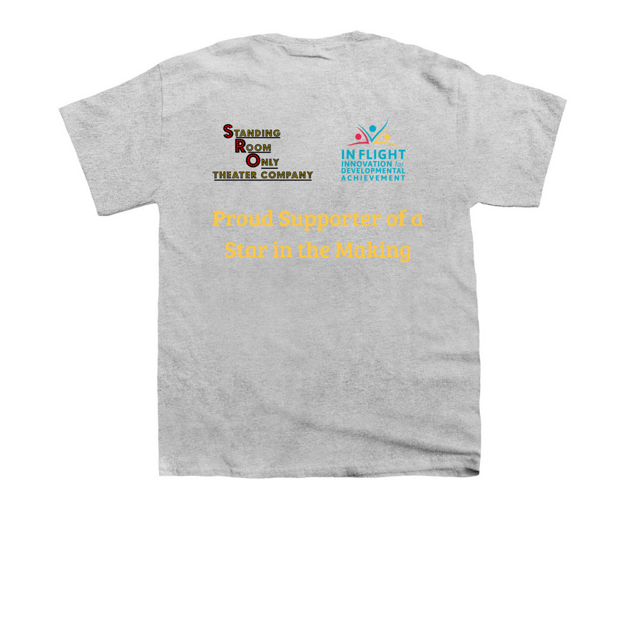 SRO PLUS Theater Program, a Sport Grey Youth Unisex Tee (back-view)