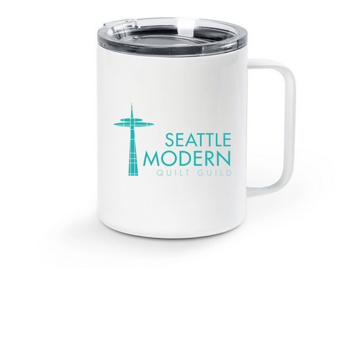 SeaMQG Travel Mug, a White Stainless Steel Travel Mug