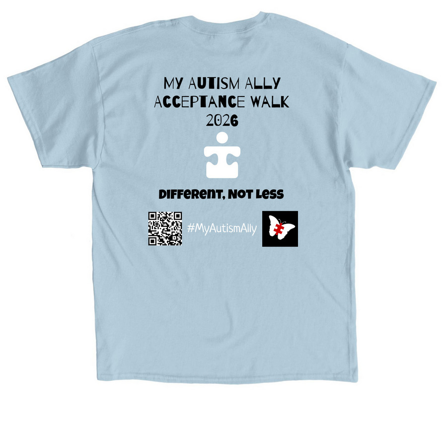 #TeamBraxton, a Light Blue Classic Unisex Tee (back-view)