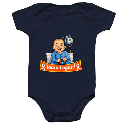 Team Logan Onesies!, a Navy Infant Onesie