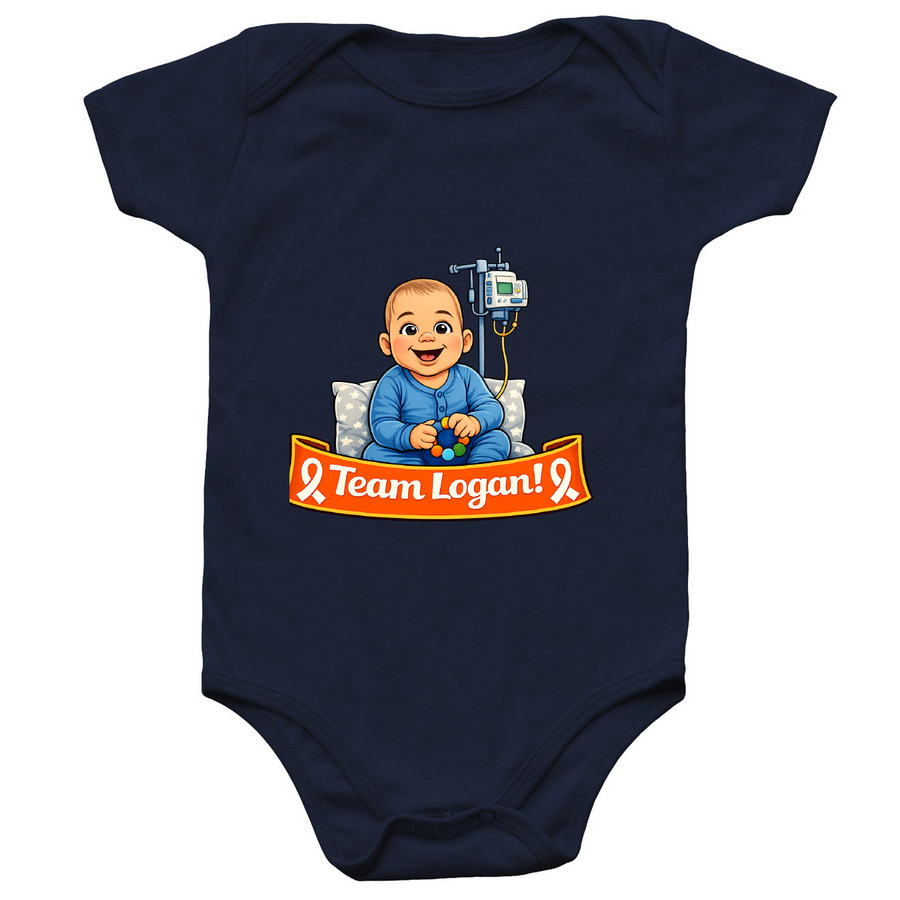 Team Logan Onesies!, a Navy Infant Onesie