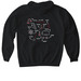 White Logo with Classes on Back, a Black Gildan Softstyle Pullover Hoodie (back-view)
