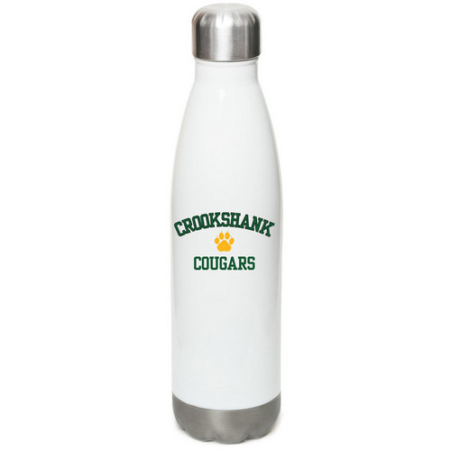 Crookshank Waterbottle, a White Stainless Steel Water Bottle