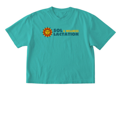 Sol Logo Cropped, a Chalky Mint Comfort Colors Boxy Tee