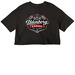 Women's "Udenberg Garage" Cropped Tee, a Black Women?s Cropped Cotton Tee (back-view)