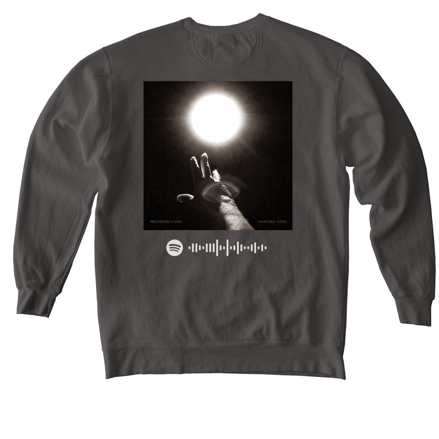 Promised Land Apparel, a Pepper Comfort Colors Crewneck Sweatshirt (back-view)