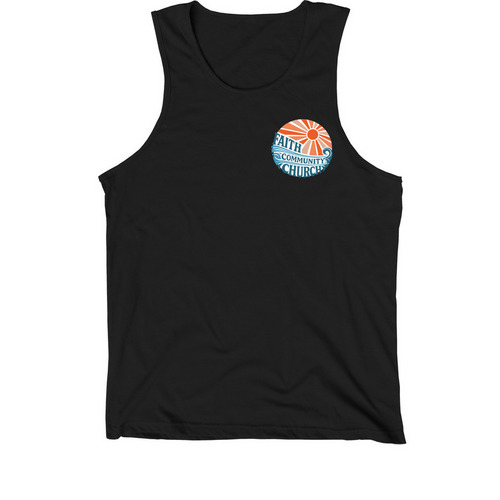 Faith Sunrise Tank, a Black Premium Cotton Tank