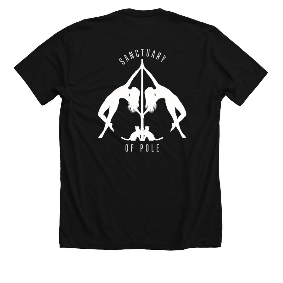 The Black Collection 1, a Solid Black Blend Premium Unisex Tee (back-view)