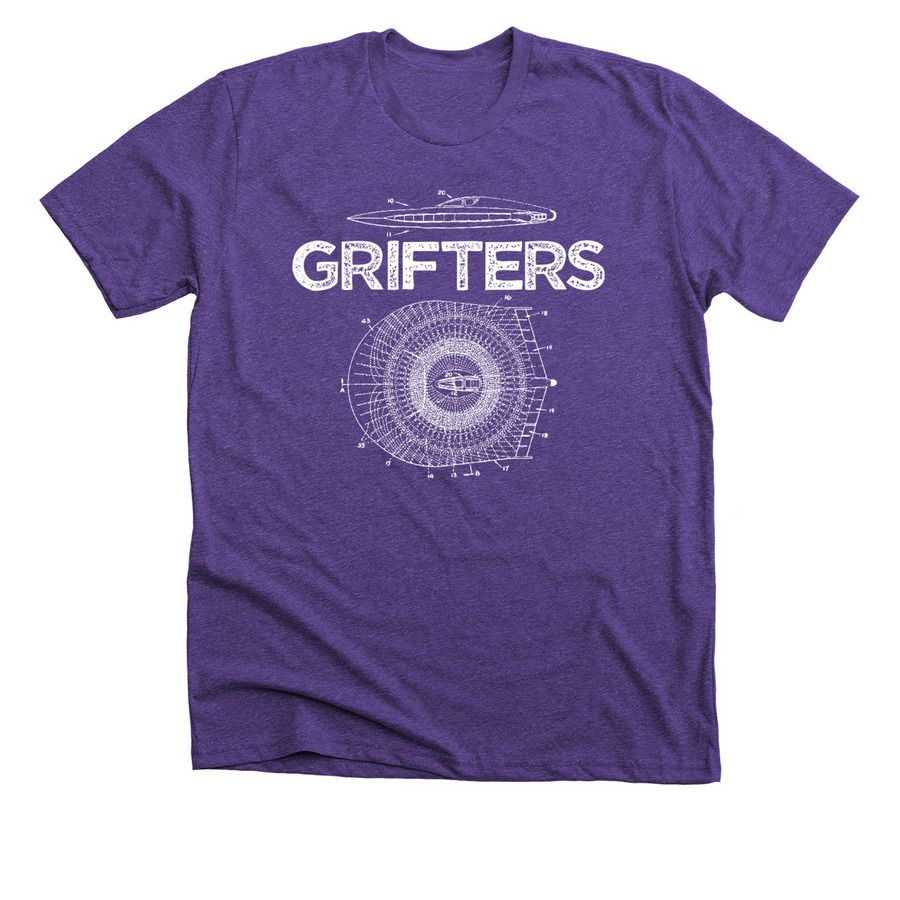 Grifters Aircar, a Heather Team Purple Premium Unisex Tee