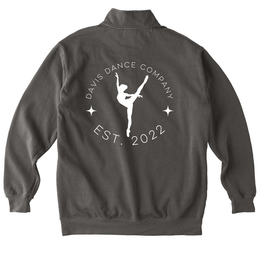 DDC Sweatshirts, a Pepper Comfort Colors Quarter Zip Pullover (back-view)