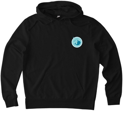 Organic French Terry Pullover Hoodie, a Deep Black Allmade Organic French Terry Pullover Hoodie