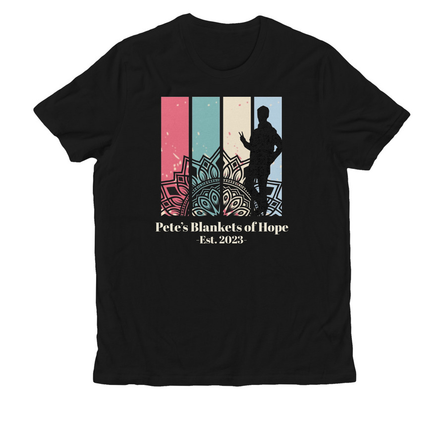 Retro Tapestry.&nbsp;, a Deep Black Allmade Organic Cotton Unisex Tee