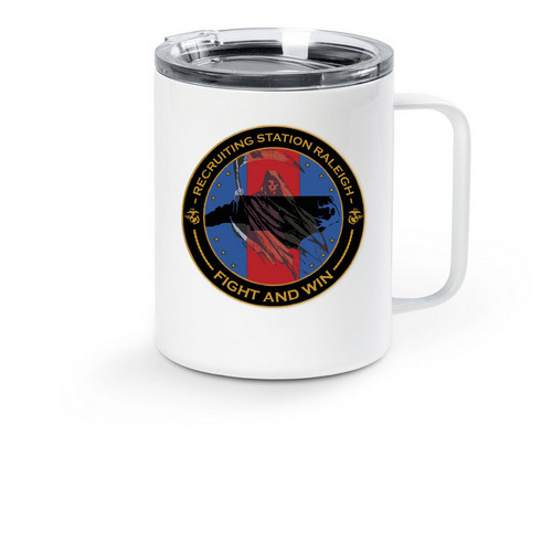 RS Raleigh Travel Mug, a White Stainless Steel Travel Mug