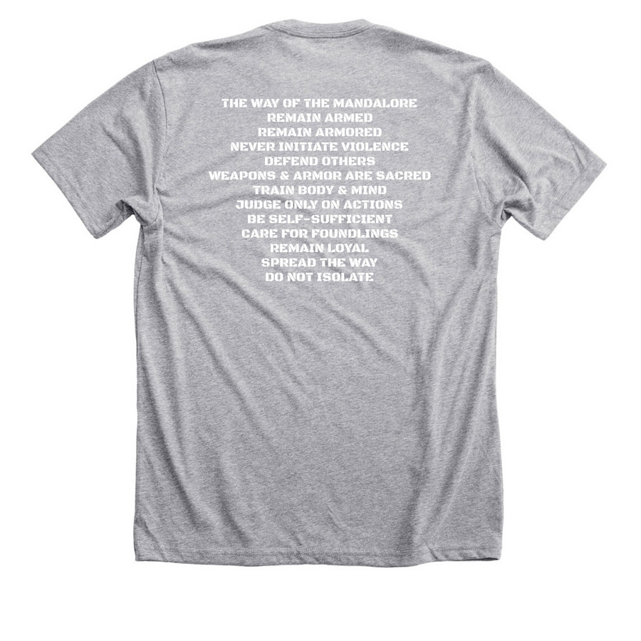 White Sigil, a Athletic Heather Premium Unisex Tee (back-view)