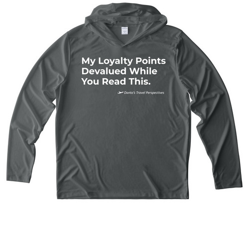 My Loyalty Points Devalued - Fleece -, a Dark Smoke Grey UV Performance Long Sleeve Hoodie