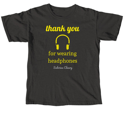 Thank you for wearing headphones, a Pepper Comfort Colors Unisex Tee