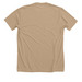 Love &, a Heather Sand Dune Premium Unisex Tee (back-view)