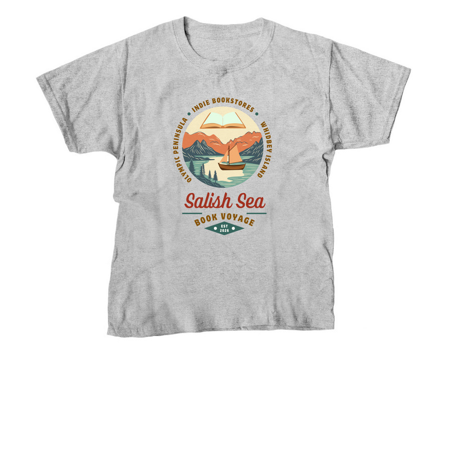 Salish Sea Book Voyage, a Sport Grey Youth Unisex Tee
