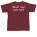 Spread Hope. Love Rare, a Brick Comfort Colors Unisex Tee (back-view)