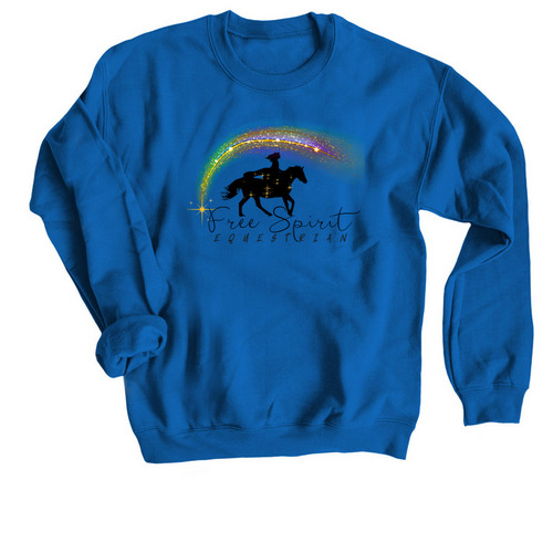 Free Spirit Equestrian Shine, a Royal Blue Crewneck Sweatshirt