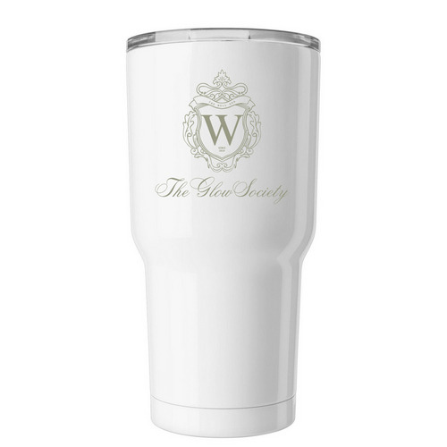 Double Logo Tumbler, a White Insulated Tumbler