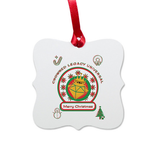 CLU Christmas Ornament, a White Aluminum Square Ornament