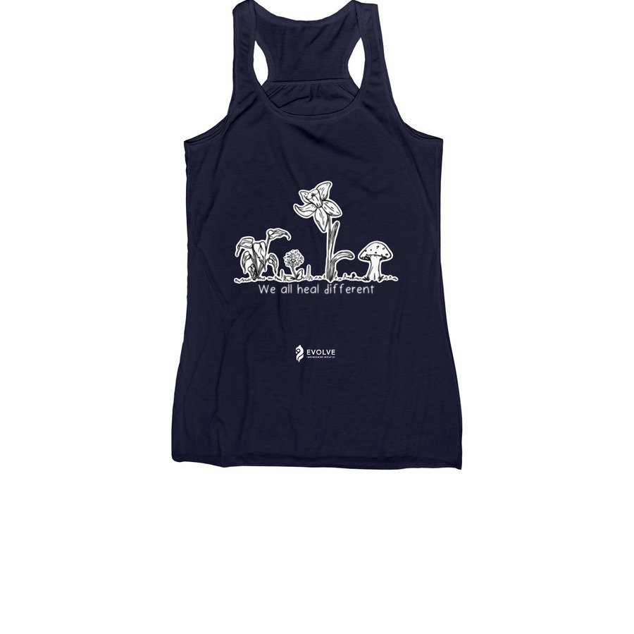 Healing Differently Racerback Tank, a Navy Women's Racerback