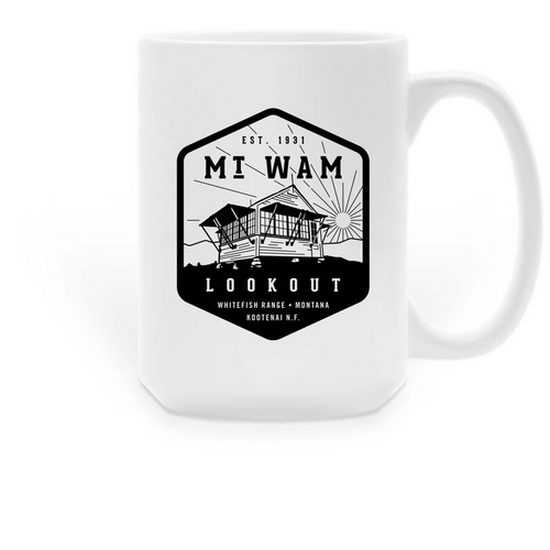 Mt Wam Lookout Mug, a White Large Coffee Mug