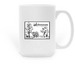 The Arb Trees mug with black & white logo, a White Large Coffee Mug