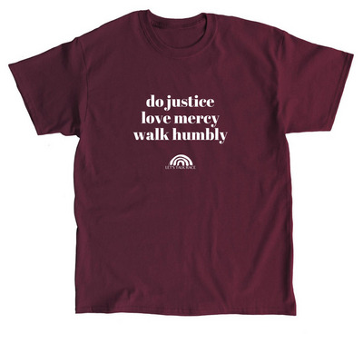 Micah 6:8, a Maroon Classic Unisex Tee