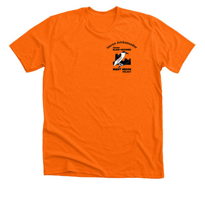 Heron Ambassador Volunteers, a Neon Orange Premium Unisex Tee