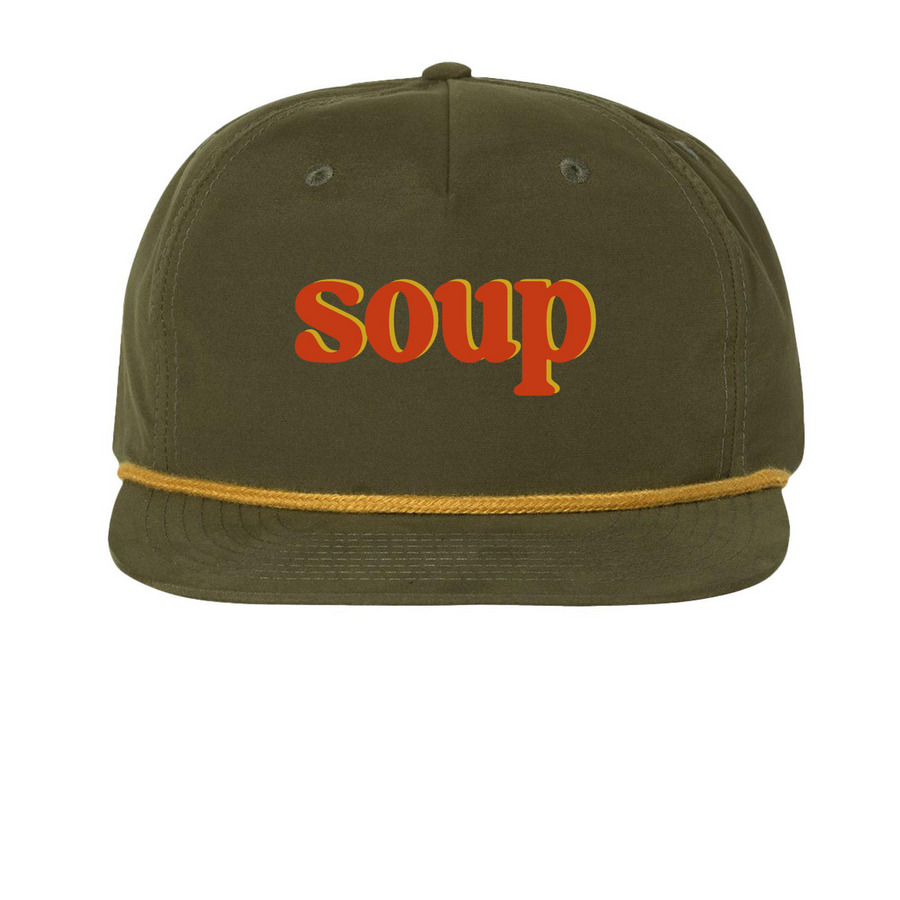 soup hat for your soup head, a Loden/ Amber Gold Printed Umpqua Snapback Cap