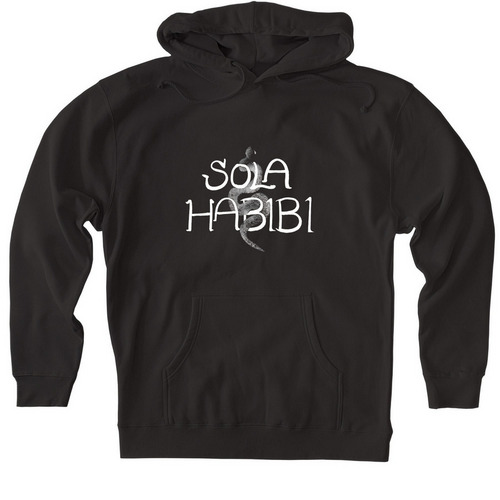 Protest Hoodie Supporting Immigrants, a Black Heavyweight Pullover Hoodie