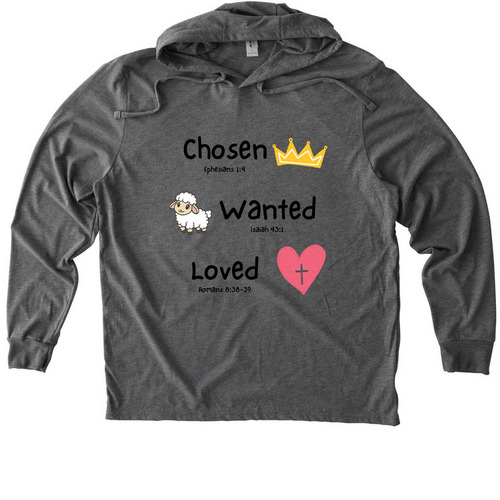 Chosen., a Aluminum Grey Allmade Eco Triblend Hoodie Tee