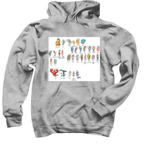 Spongebob fish, a Sport Grey Pullover Hoodie