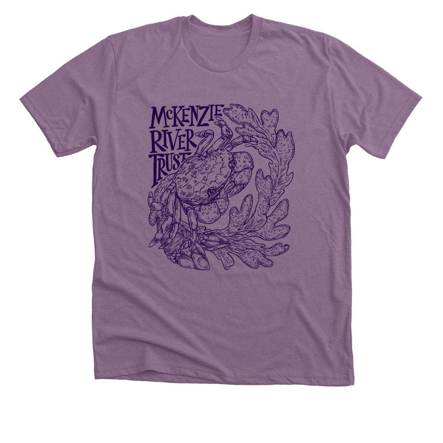 Purple Shore Crab Outline Tee&nbsp;, a Heather Purple Premium Unisex Tee