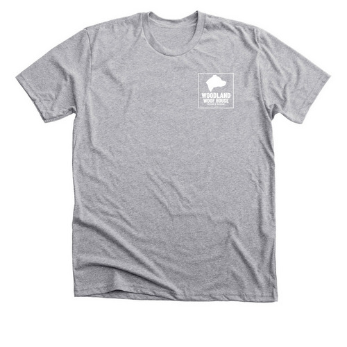 Woodland Woof House pocket, a Athletic Heather Premium Unisex Tee