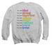 YOU ARE Affirmation Collection!, a Sport Grey Crewneck Sweatshirt (back-view)