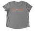Kiss My Asana 2026, a Aluminum Grey Allmade Eco Triblend Women?s Scoop Neck Tee (back-view)
