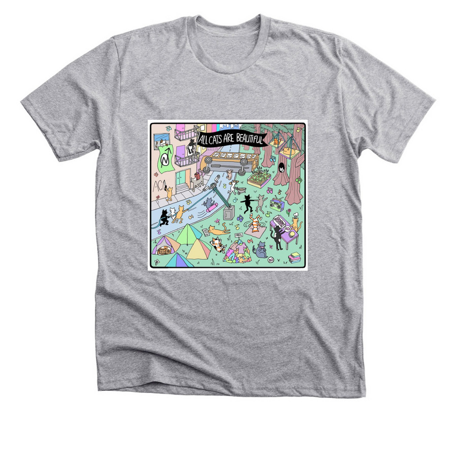 All Cats are Beautiful!, a Athletic Heather Premium Unisex Tee