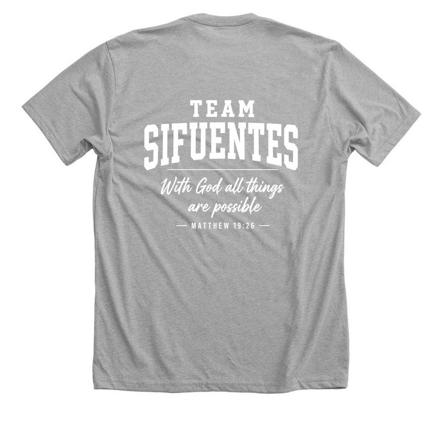 Support Efren & Family, a Athletic Heather Premium Unisex Tee (back-view)