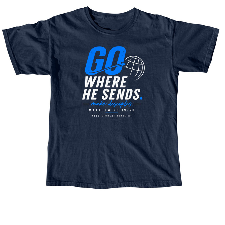 NEBC Youth - Go, a True Navy Comfort Colors Unisex Tee