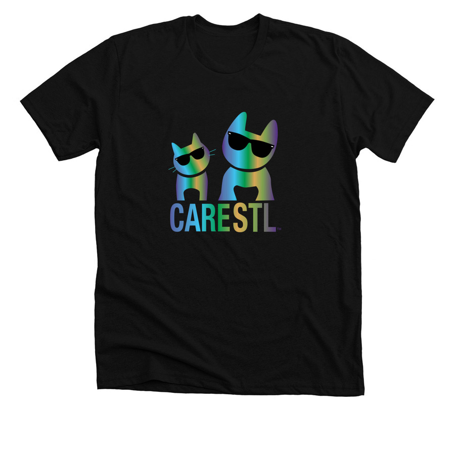 Fun CARE STL shirt, a Solid Black Blend Premium Unisex Tee