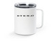 D Y K M J? TRAVEL MUG, a White Stainless Steel Travel Mug
