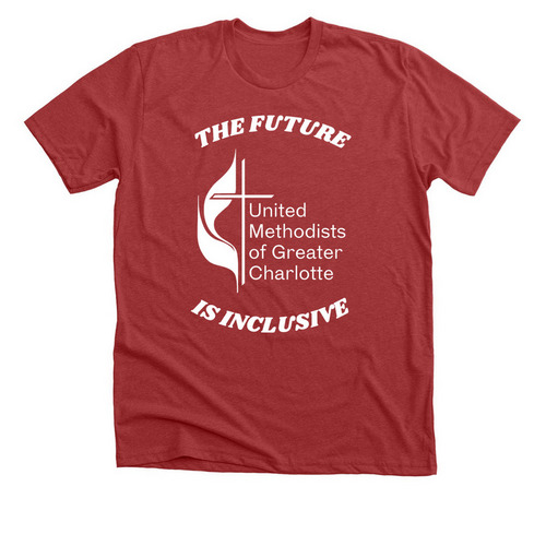 United Methodist LGBTQ+ Ally Shirt, a Heather Canvas Red Premium Unisex Tee