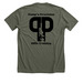 Pump's Precision Rifle Training, a Heather Military Green Premium Unisex Tee (back-view)