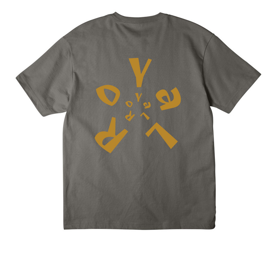 RoYaL, a Asphalt Unisex Heavyweight Tee (back-view)