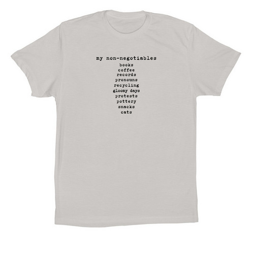 My non-negotiables, a Solid Athletic Grey Premium Cotton Tee