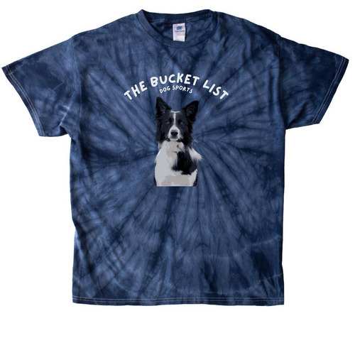 Portrait Tie Dyes (White Text)&nbsp;, a Navy Classic Tie Dye Tee