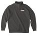 White and Red Logo, a Asphalt Midweight Quarter Zip Pullover